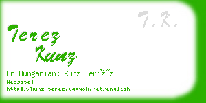 terez kunz business card